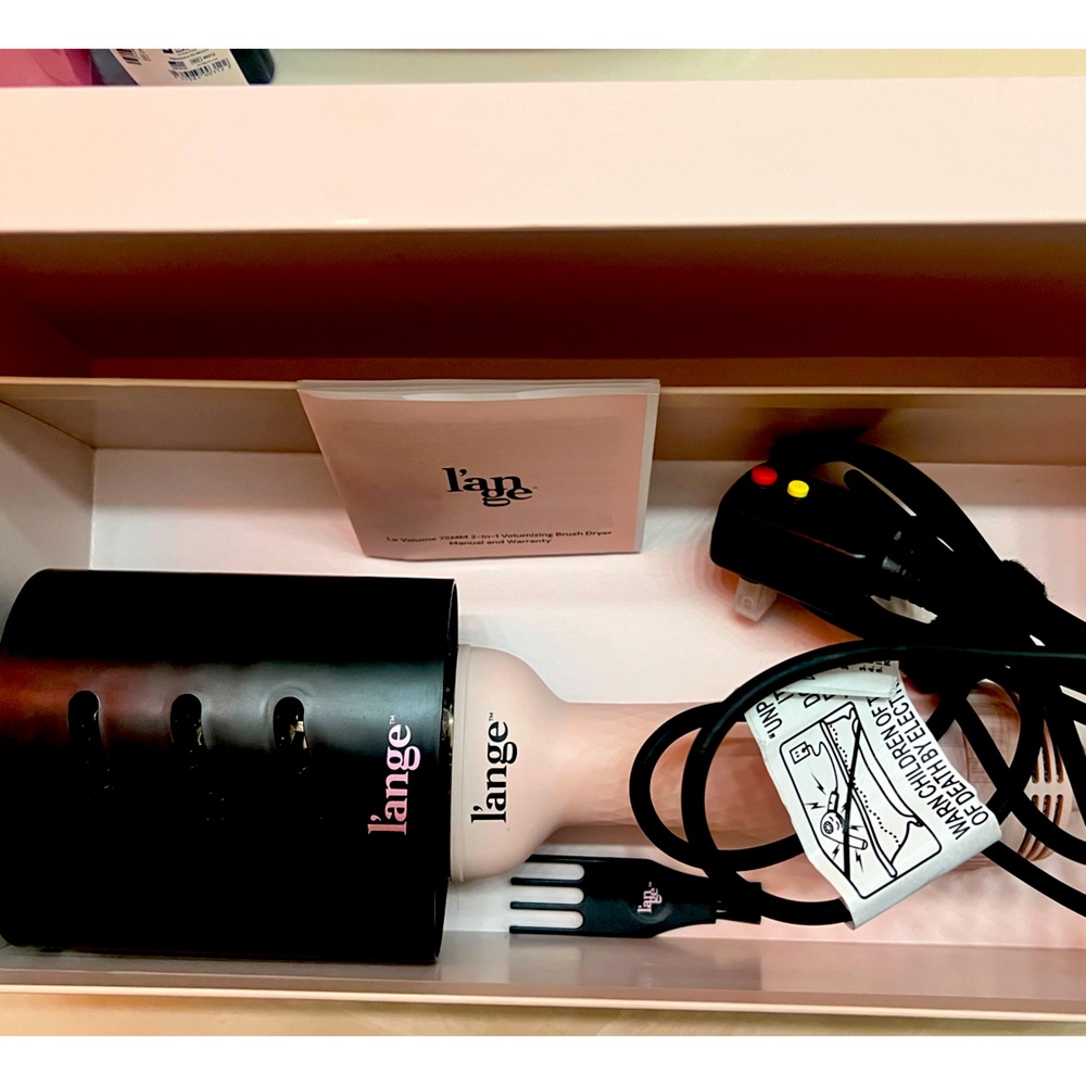 Lange Titanium Brush Dryer 75mm in Blush pink
